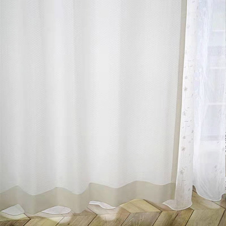 Resistente tela transparente al por mayor elegante buena calidad blanco moderno tul voile pliegue cortinas transparentes para sala de estar