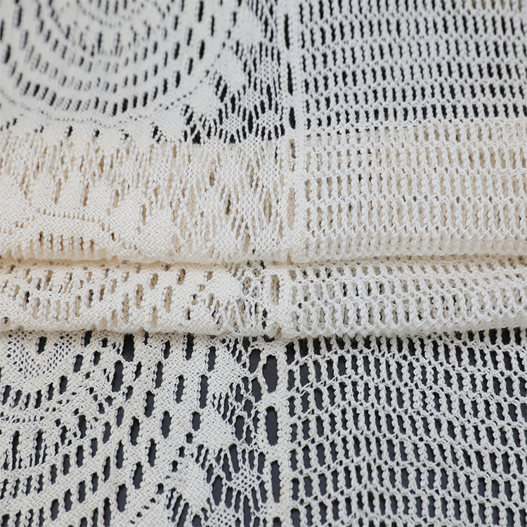 Cortina de decoración de boda al mejor precio, tela blanca transparente de malla elegante con punto jacquard ligero